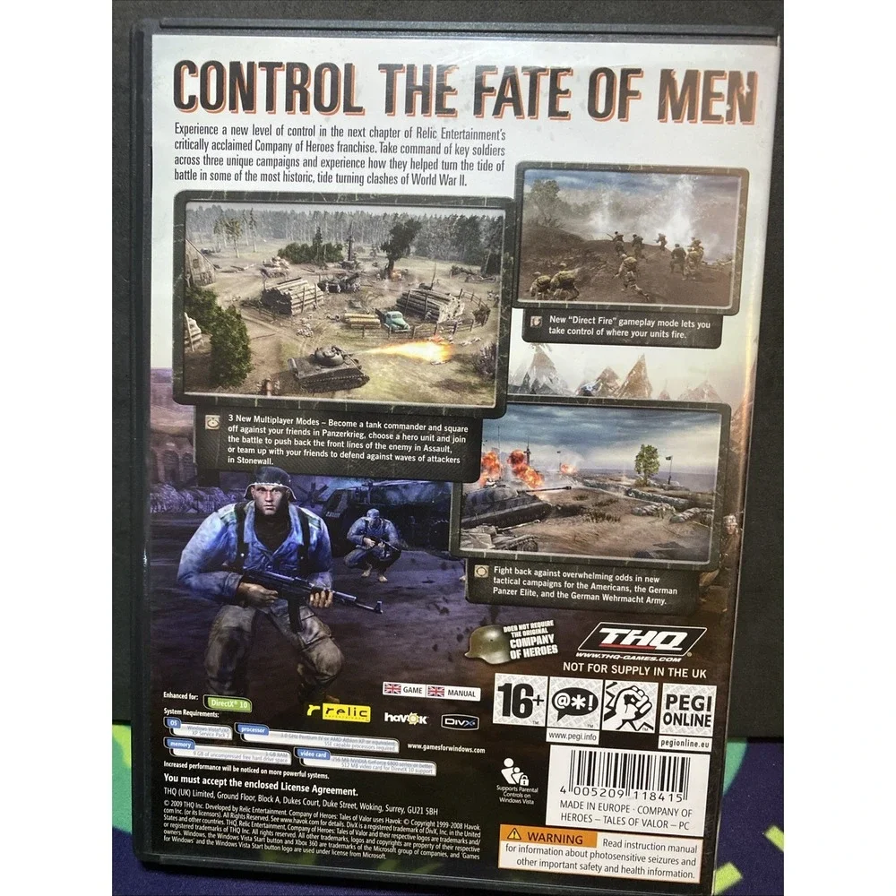 THQ Company Of Heroes Tales Of Valor Strategy Action WWII PC Windows Game